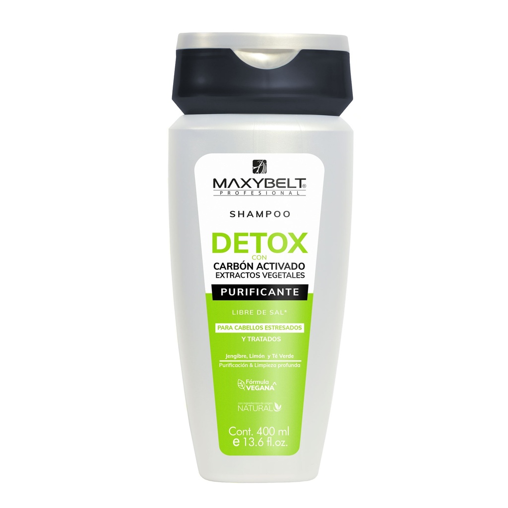 SH. DETOX CARBON ACTIVADO *400ML MAXYBELT